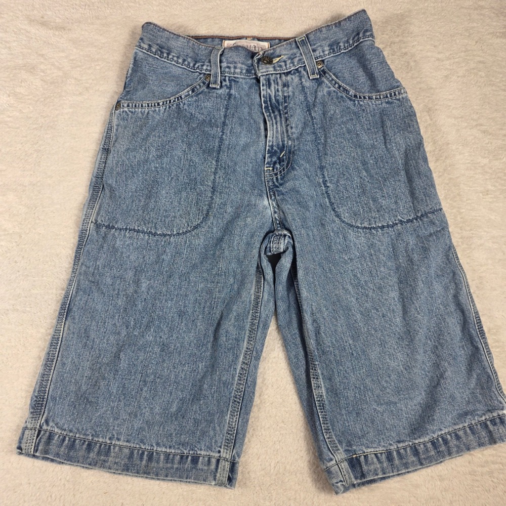 Levi Strauss Signature Denim Shorts Kids 14 Regular Blue Vintage‎ Y2K Carpenter